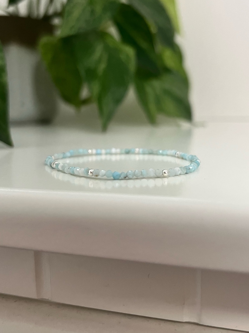 NWT Larimer & Sterling Silver Minimalist Stretch Bracelet, 925 💜